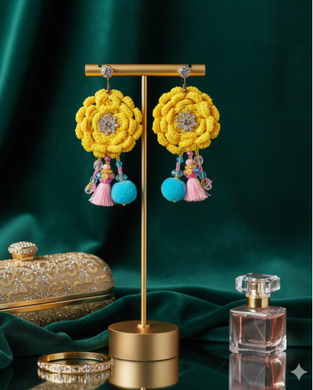 Dizajnové náušnice "Slnko Mexika"